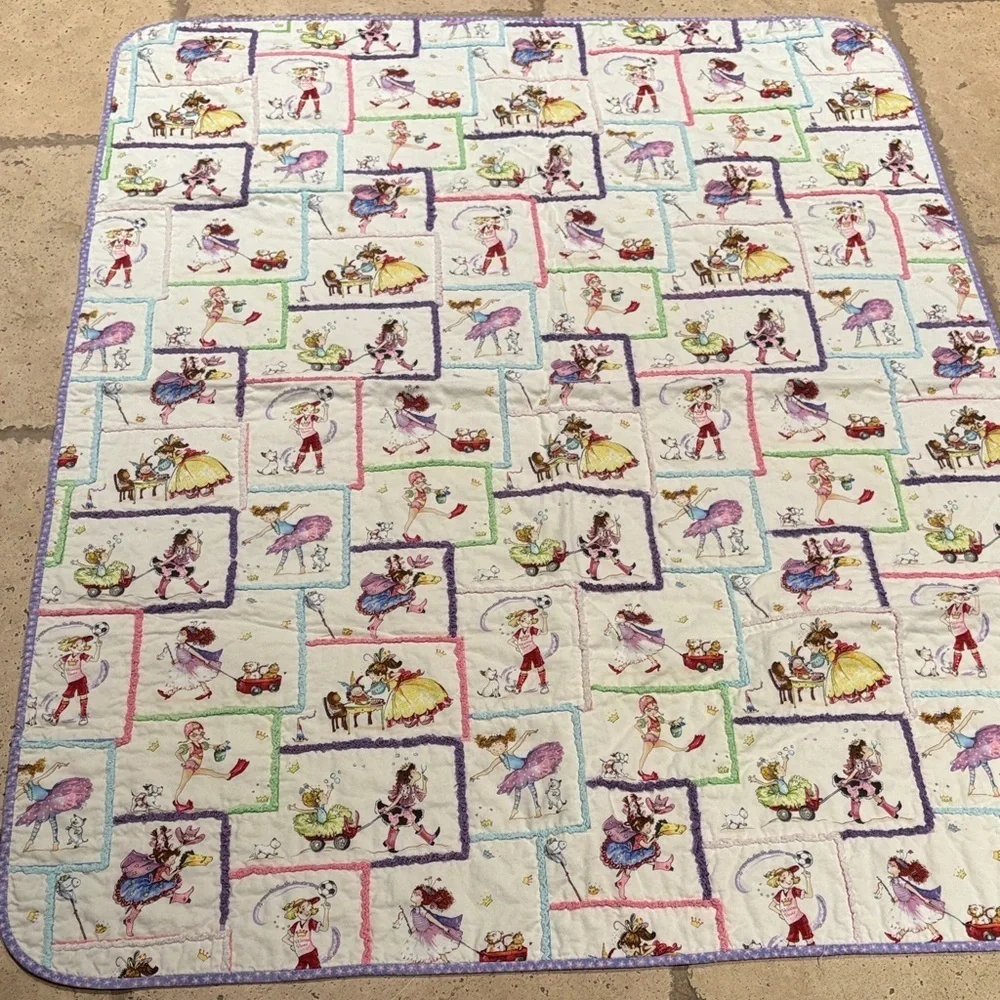 Vintage Jack Dempsey Fabric Colorful Print Handmade Quilt “Personalized”
